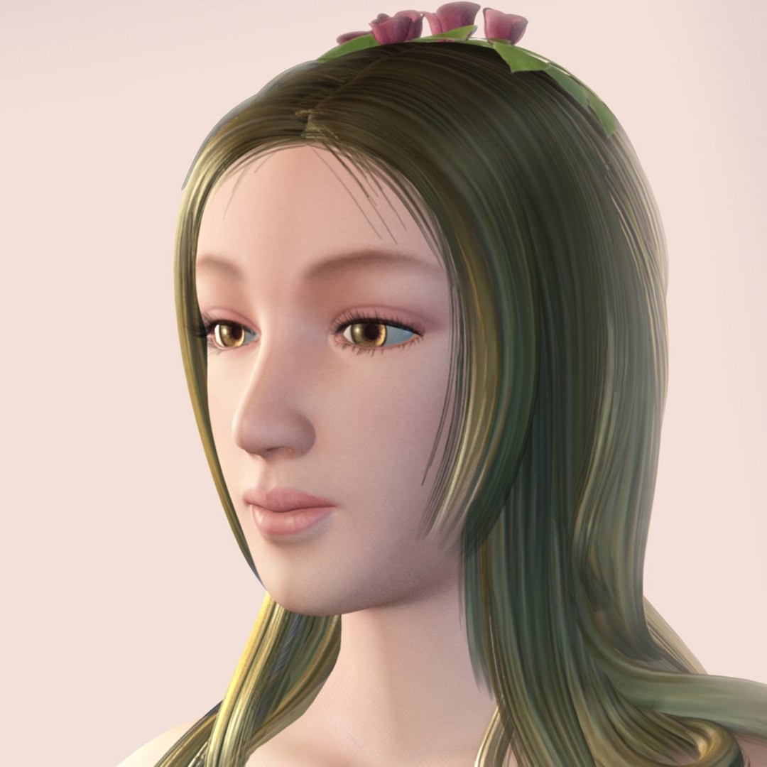 3d princess. Fair girl 3d. Realistic_female.Blend.