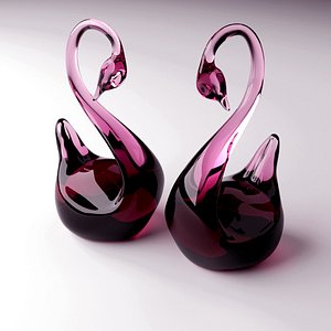 swan statuette 3d model