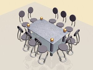 chair table 3d model