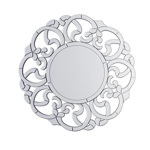 3D model silver wall mirror