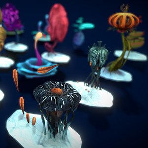 Cartoon Seaweed12 3D model