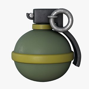 3D Cartoon Hand Grenade model
