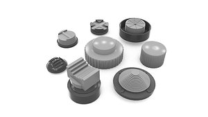 3d model of military aircraft knobs