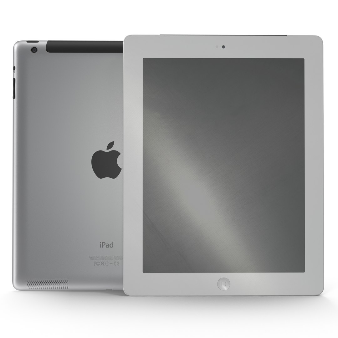 iPad Retina Cellular White 3D Model 3D model preview
