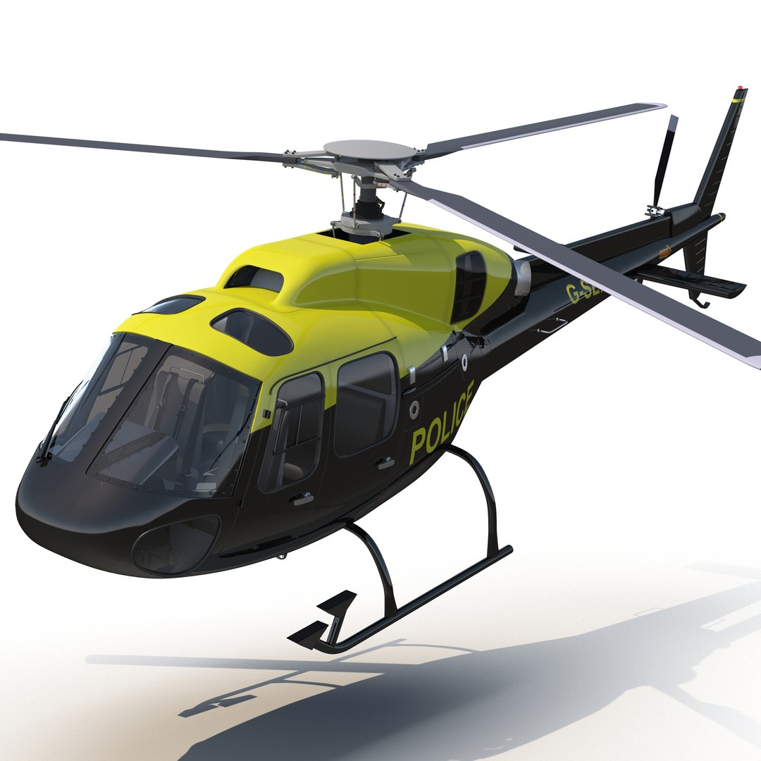 Police Aviation Eurocopter AS 355 3D model preview