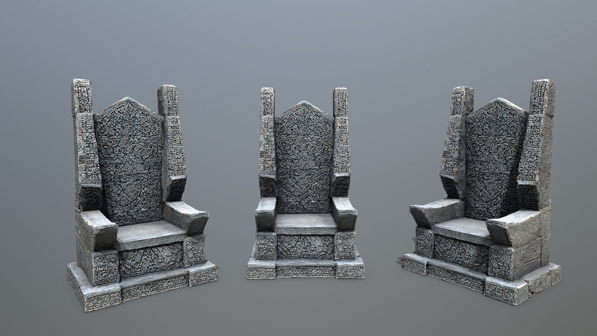 modelo 3d Trono de piedra - TurboSquid 2261049
