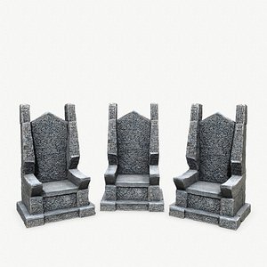 3D Stone Throne