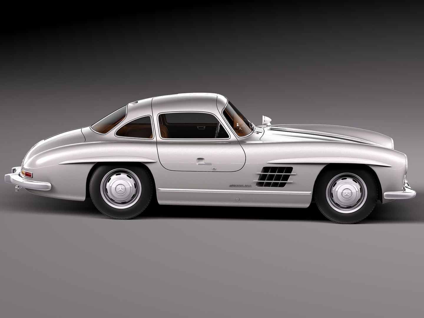 mercedes sl 1957 3d model