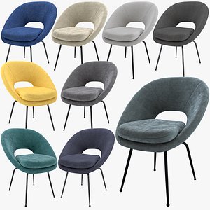 chairs velvet tweed model