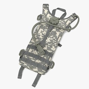 3D model Military Hydration Backpack Carrier Lying
