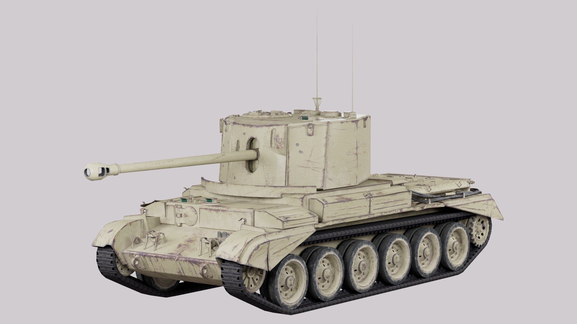 Cruiser Tank Mk VIII Challenger 3D Model TurboSquid 2083150