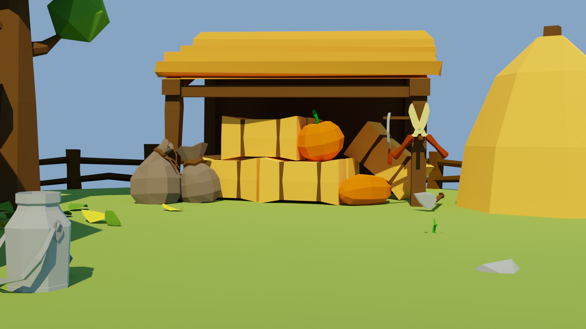 3D Model Farm Low Poly Asset Pack - TurboSquid 1790366