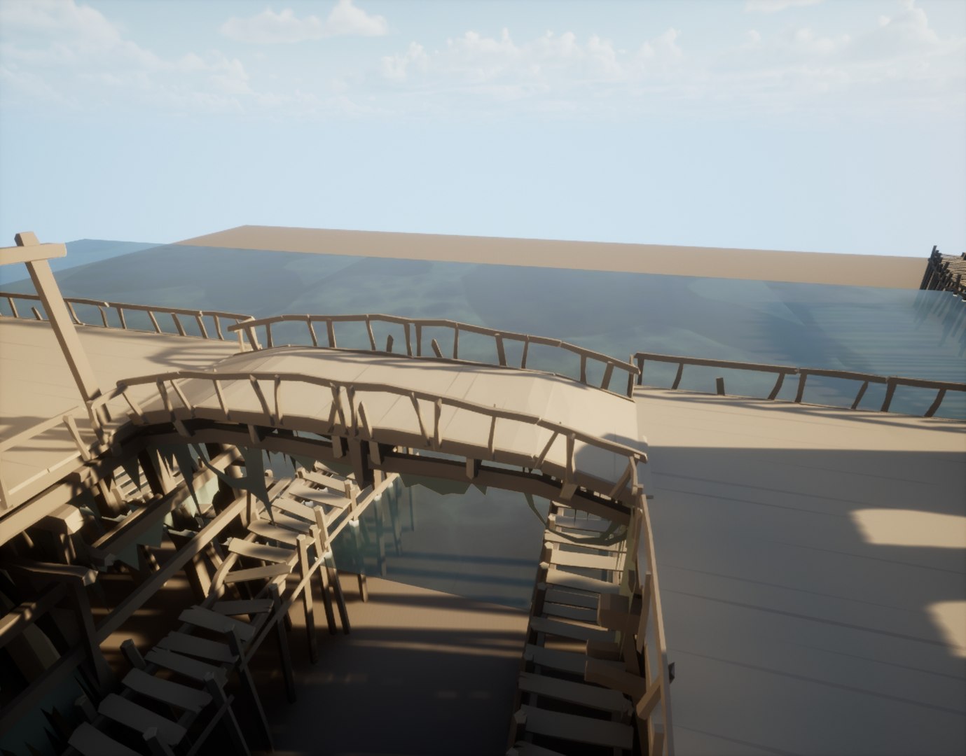 3D Modular Low Poly Port And Castle Walls - TurboSquid 1964022