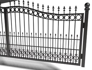 Wrought Iron Gate 3 LOW POLY