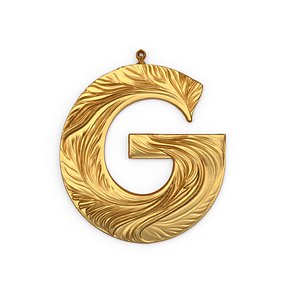 3D model Alphabet Letter G Pendant