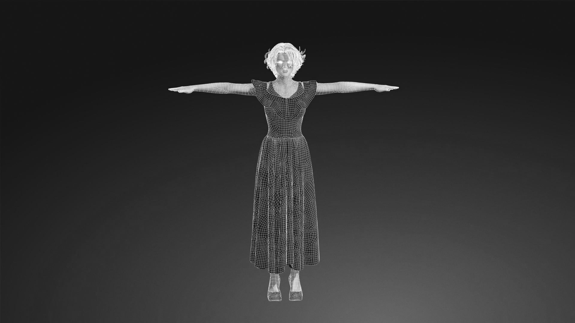 Maria im formellen roten Kleid 3D-Modell - TurboSquid 1760014