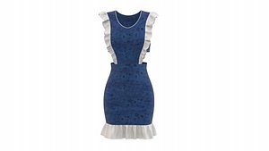 3D woman gown dress :