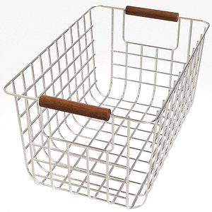 Wire Mesh Roll Container 3D model