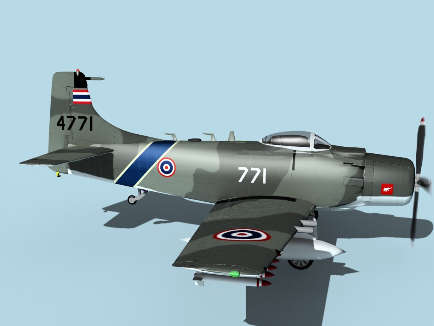 Skyraider Douglas A-1 3D - TurboSquid 1488667