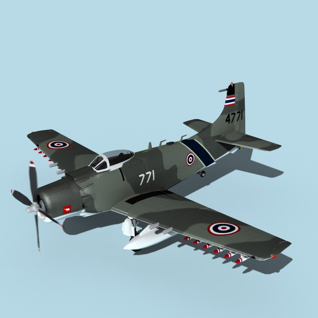 Skyraider Douglas A-1 3D - TurboSquid 1488667