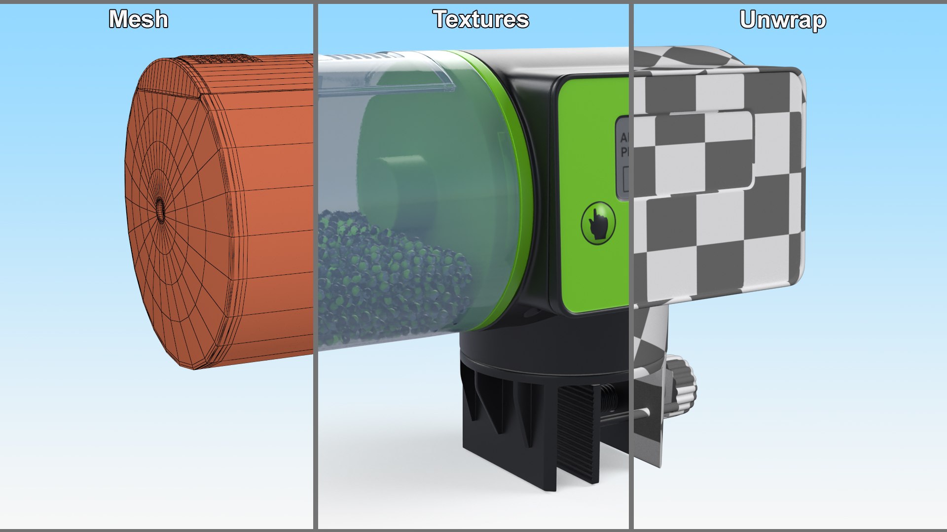 Auto Fish Food Dispenser Smart Feeder AF-2019B 3D - TurboSquid 2160907