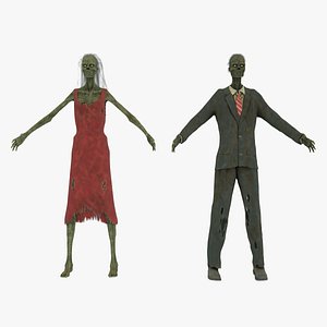 PBR Rigged Mummies With 2 Sets Of Clothing