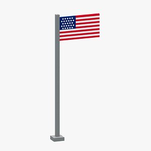 3D USA Flag model