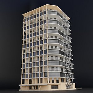 3D modern building