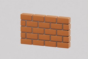 3D Brick Wall Cartoon