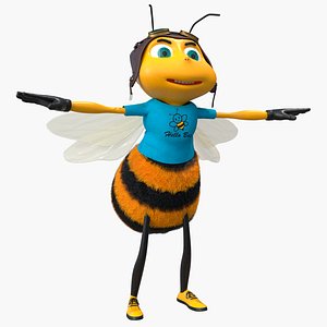 bee cartoon character 3D model