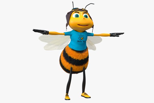 蜂の漫画のキャラクター3dモデル Turbosquid