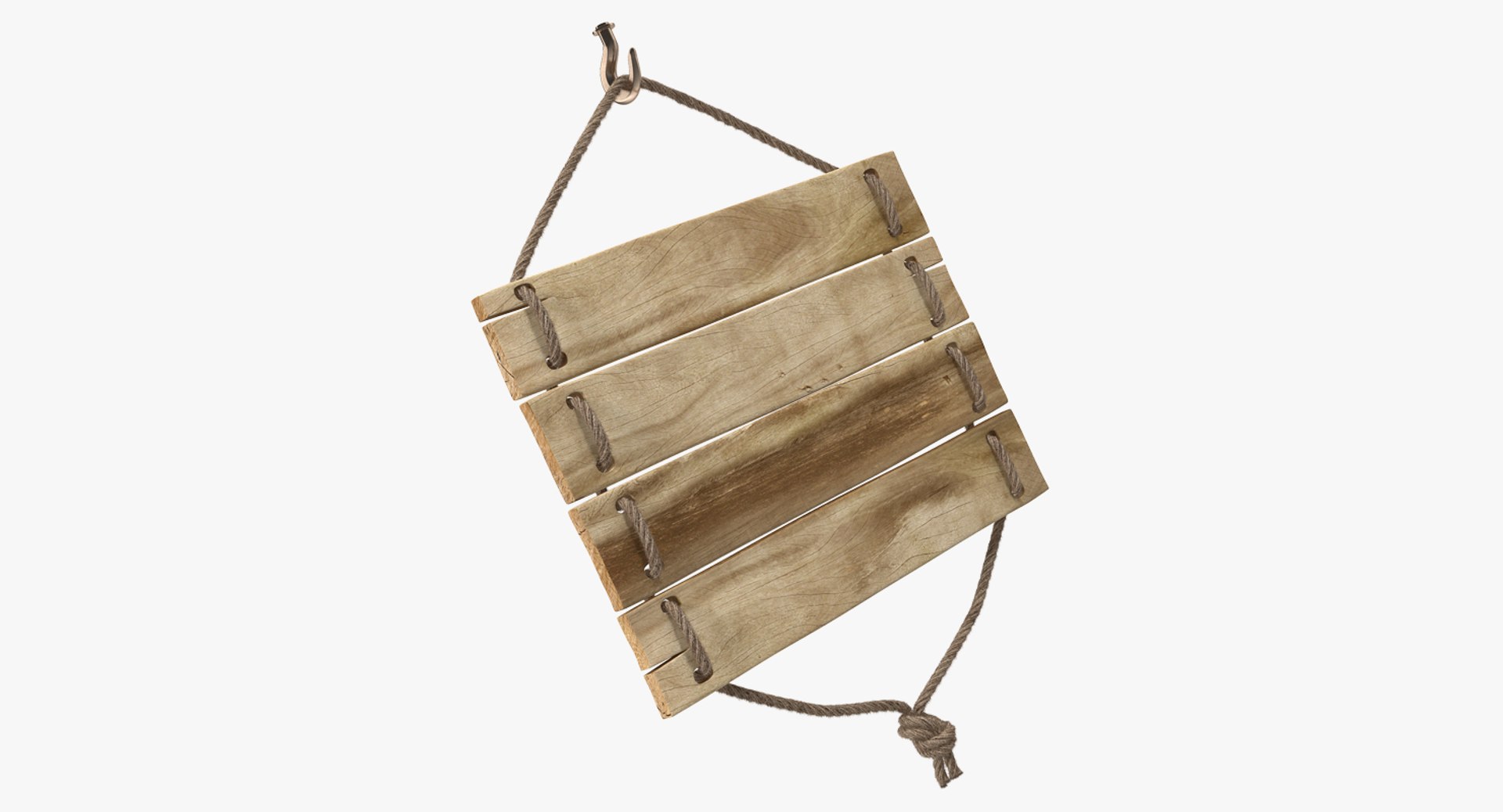Old Wooden Boards Sign 3D model preview