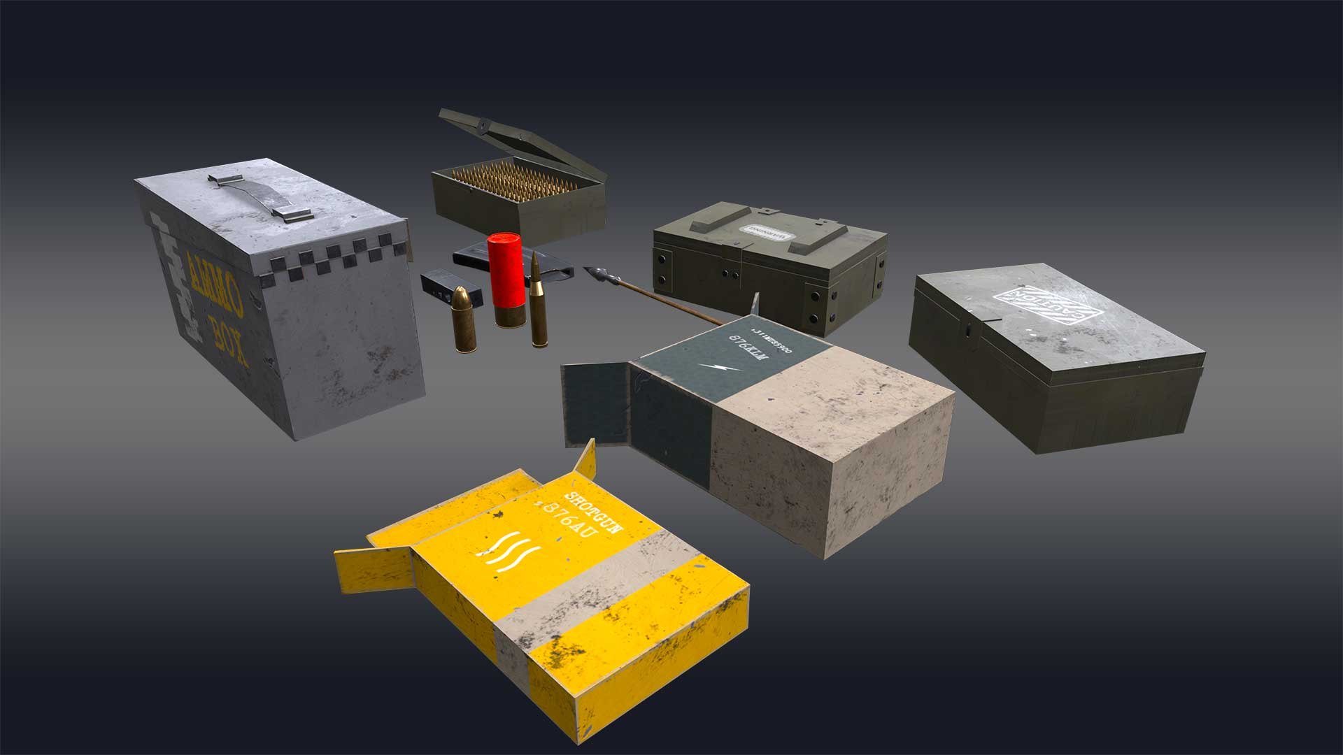 FPS Ammo Boxes Pack 3D Model 3D Model - TurboSquid 2118730