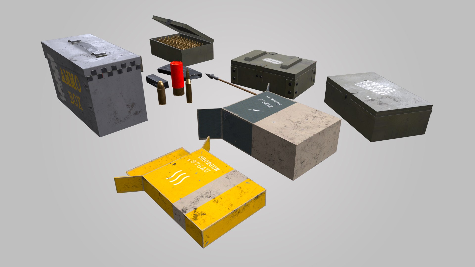 FPS Ammo Boxes Pack 3D Model 3D Model - TurboSquid 2118730