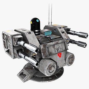 sci-fi turret 3D
