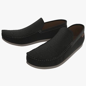 3d model of man shoes 8 black