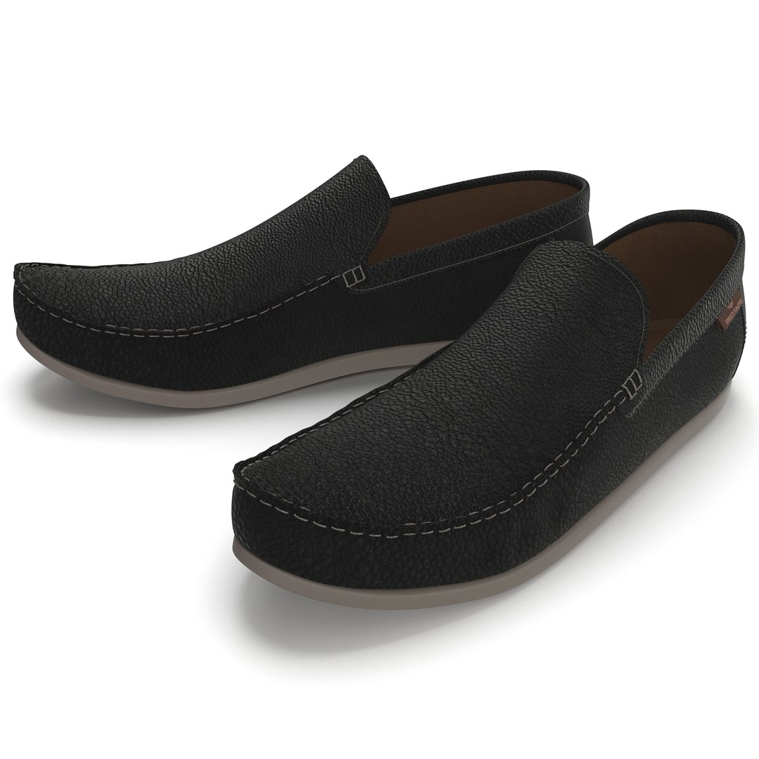 Man Shoes 8 Black 3D model preview