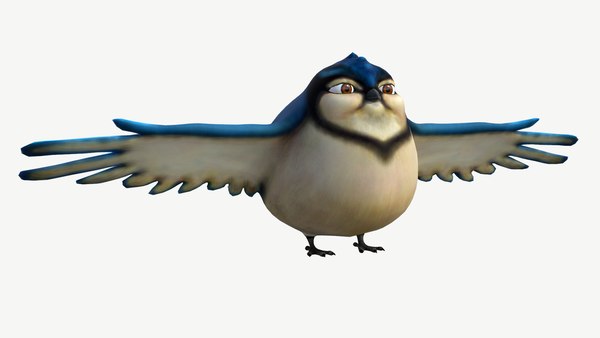 cute fat cartoon bird 3d x