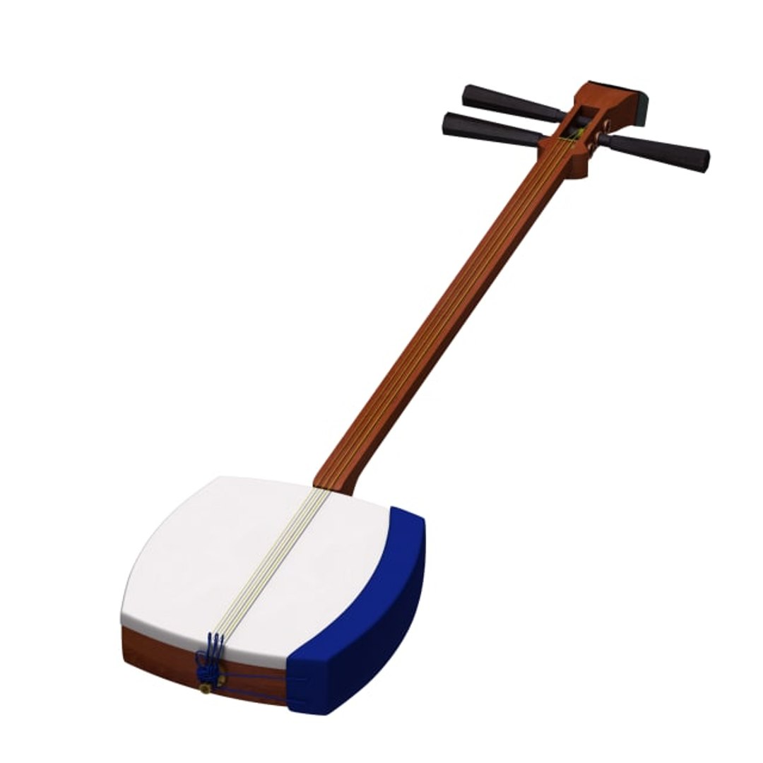 Shamisen 3d Obj