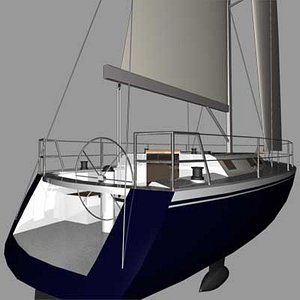 sailboat sail boat 3d model