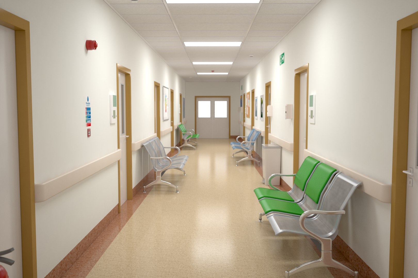 3d Hospital Hall Model - Turbosquid 1452619