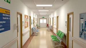 3D hospital hall model
