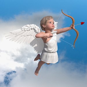 Cupid Angel with Bow and Arrow