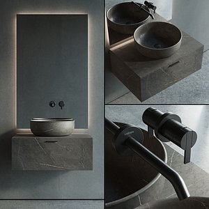 grate vanity unit washbasin 3D model