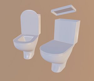 white toilet 3D model