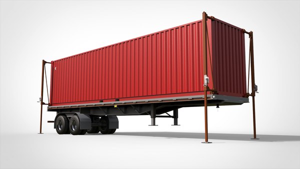 3D Container trailer model - TurboSquid 2021725
