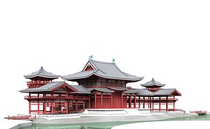3d model buddhist temple