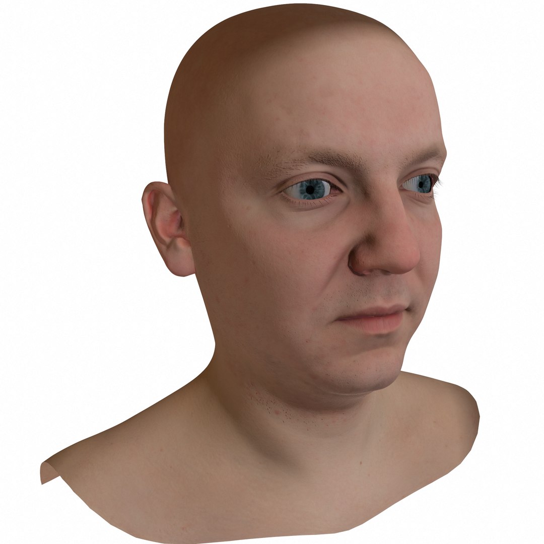 3D scan realistic male head TurboSquid 1595377