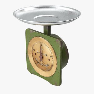 3D Old Kitchen Scales USSR