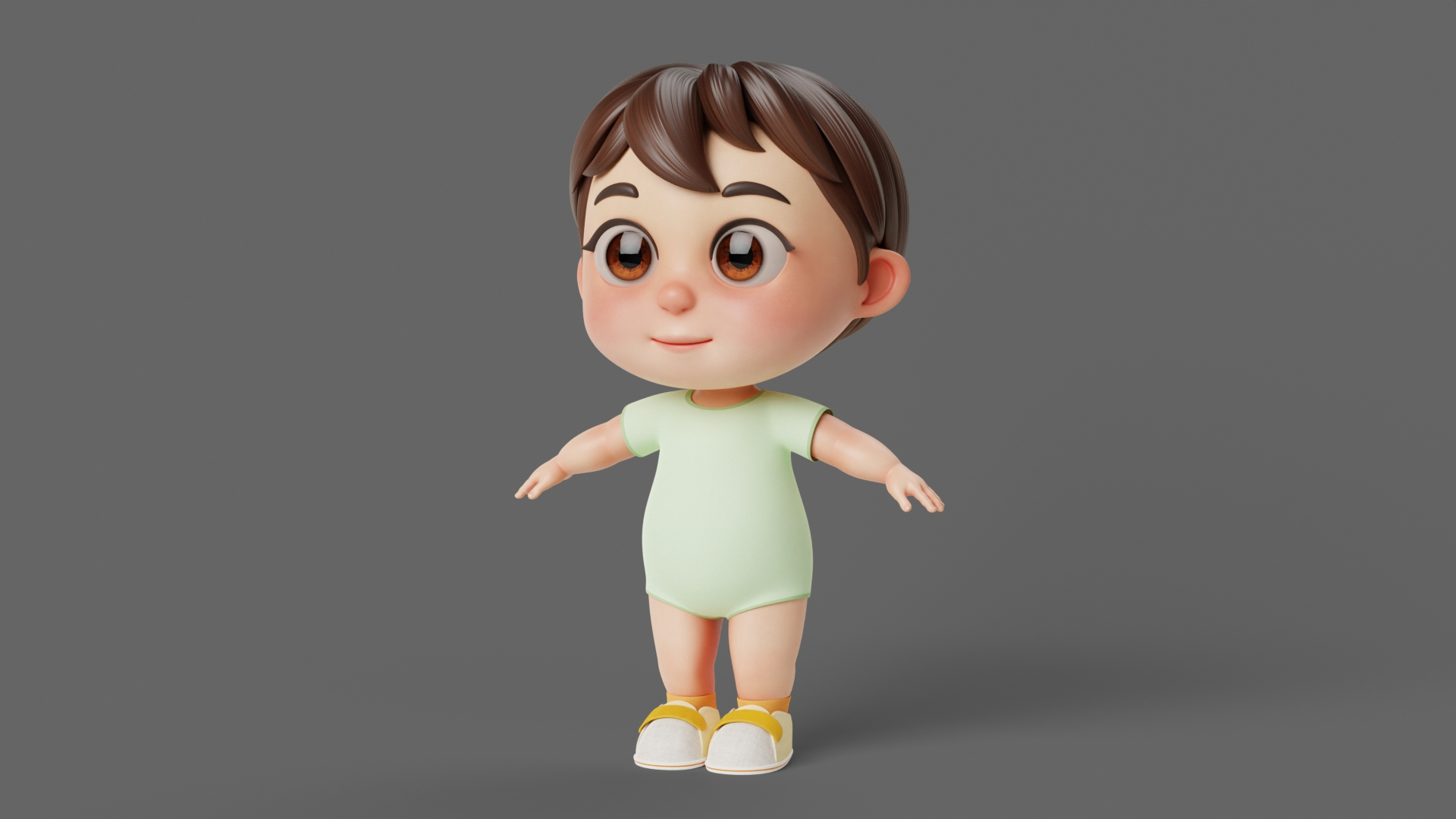 3D Model Cartoon Baby No Rig - TurboSquid 2205649